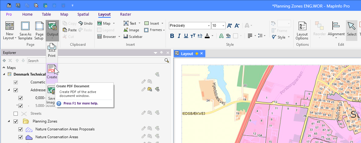 MapInfo Monday: Creating Layered PDF Documents | MapInfo Pro