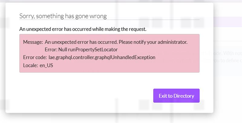 Data360error while accessing the graph