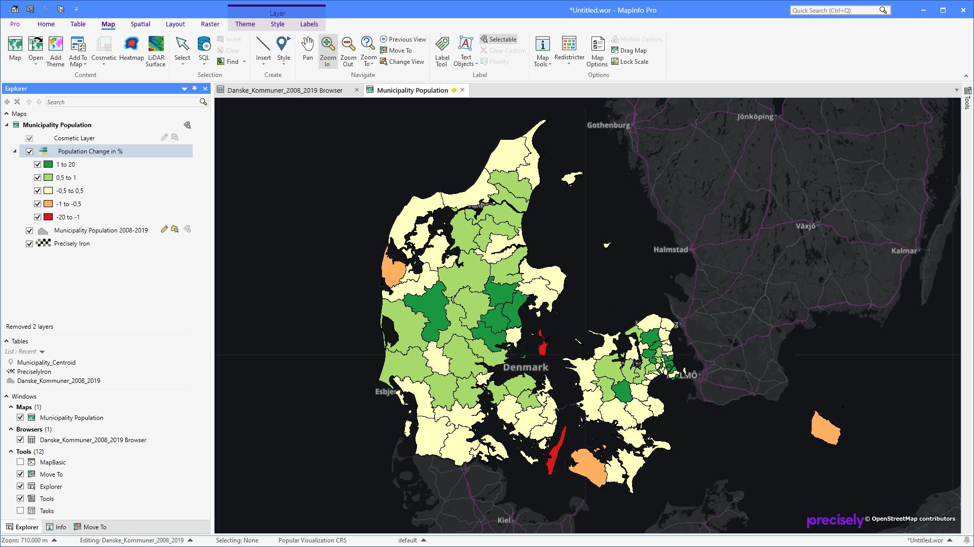 MapInfo Monday: Using a Symbol to illustrate Change on a Map | MapInfo Pro