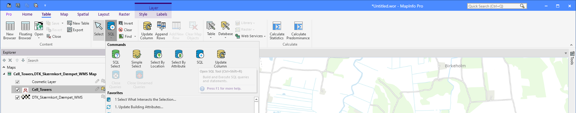 MapInfo Monday: Using SQL Window to update the Selection | MapInfo Pro