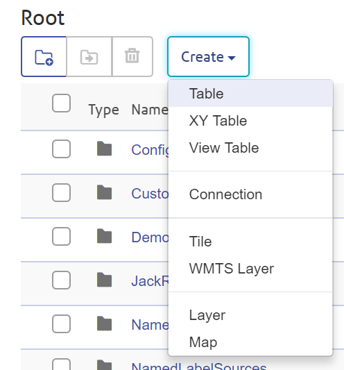 Create Table