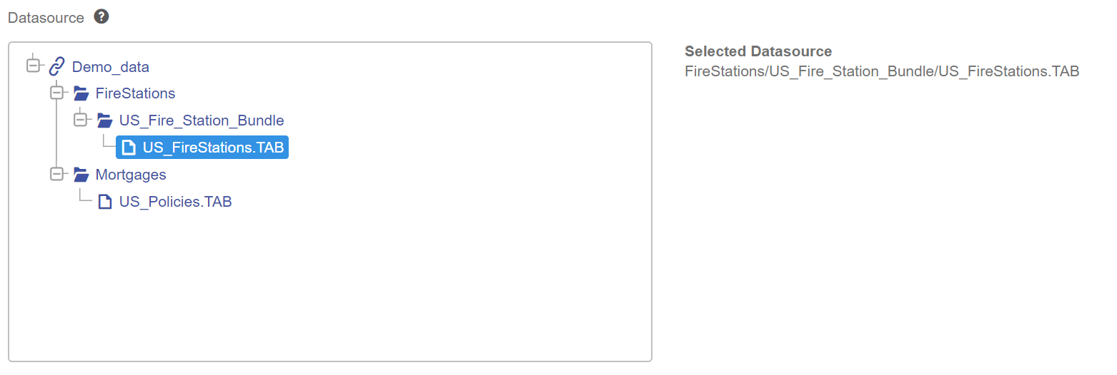 Choose Datasource Create Table