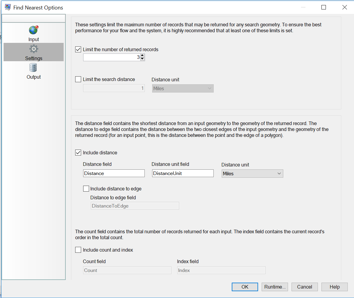 Find Nearest Options