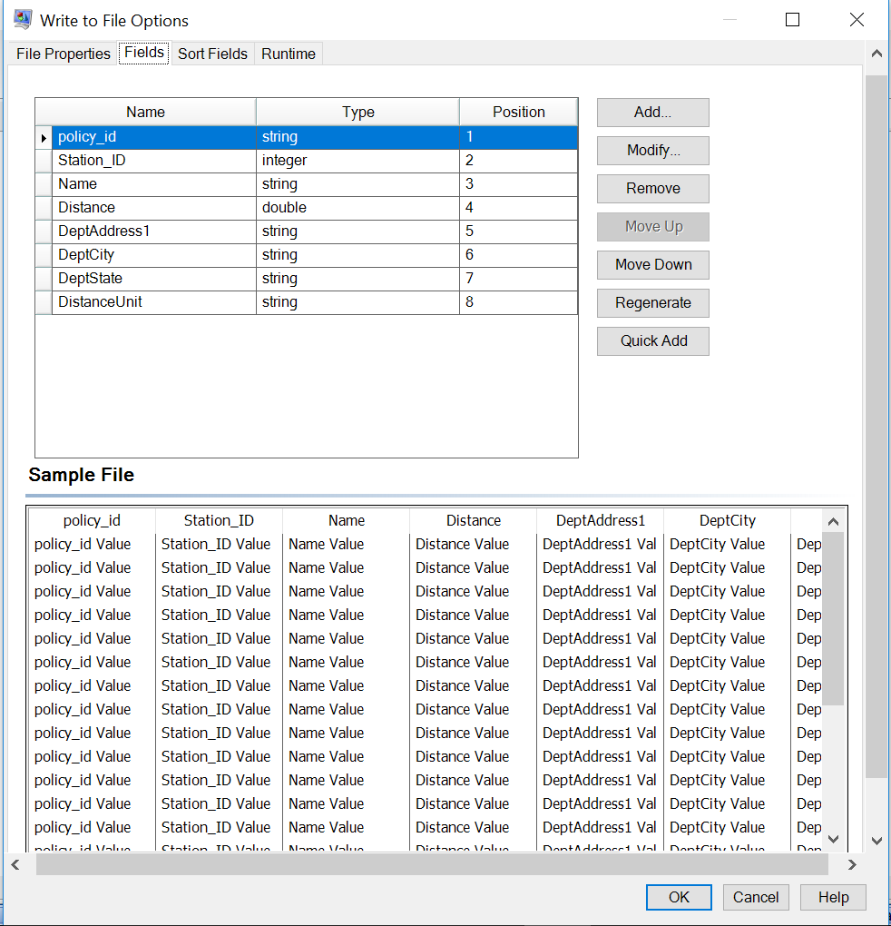 Write to File Options
