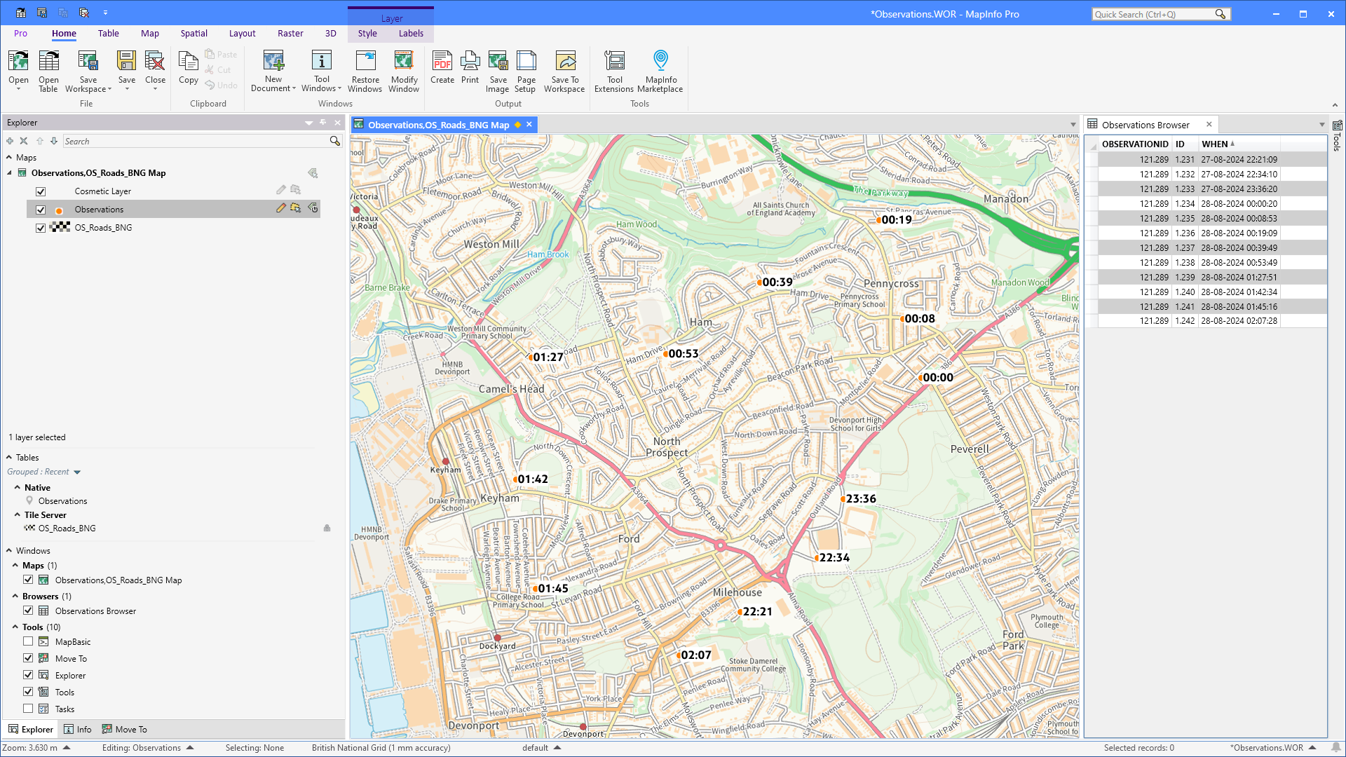 MapInfo Monday: Connecting Points to Illustrate Movement | MapInfo Pro