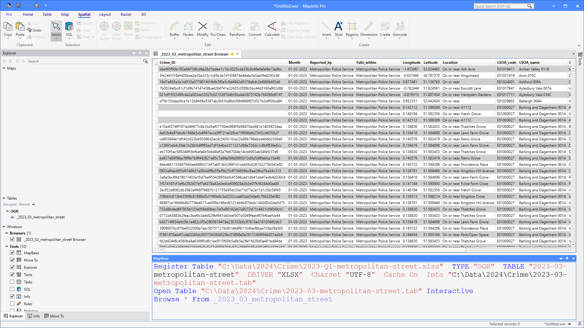 MapBasic Monday: Open MS Excel File through OGR Vector File Support ...