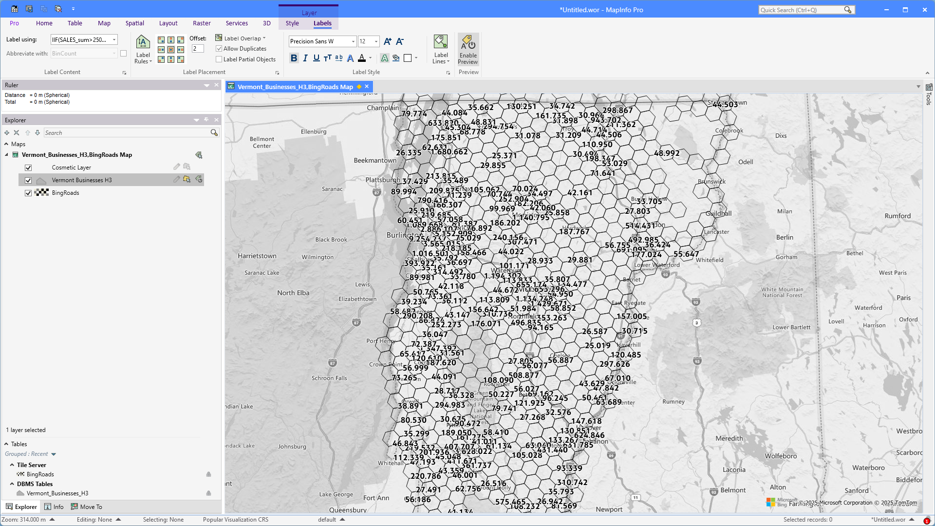 MapInfo Monday: Labelling Large Numbers | MapInfo Pro