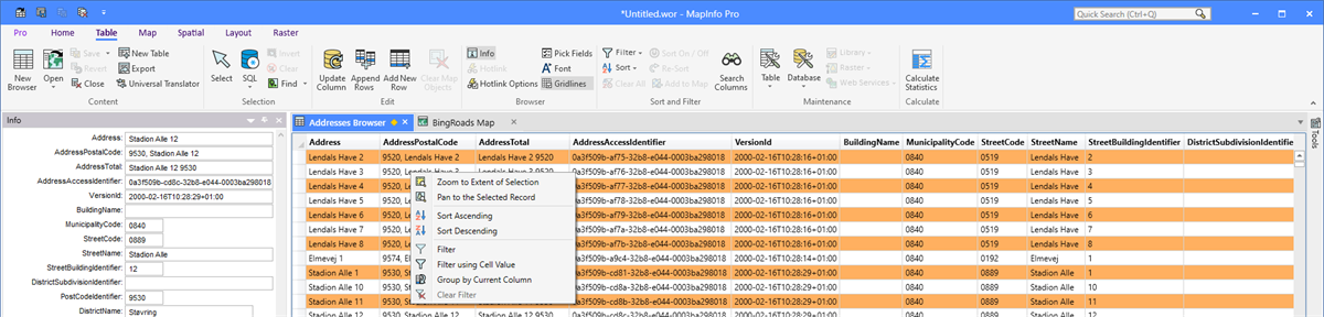 Multi Search Tool | MapInfo Pro