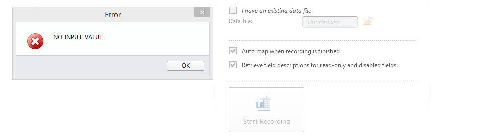 NO_INPUT_VALUE ERROR - ABUMN