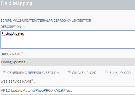 Field Mapping Dialog Box