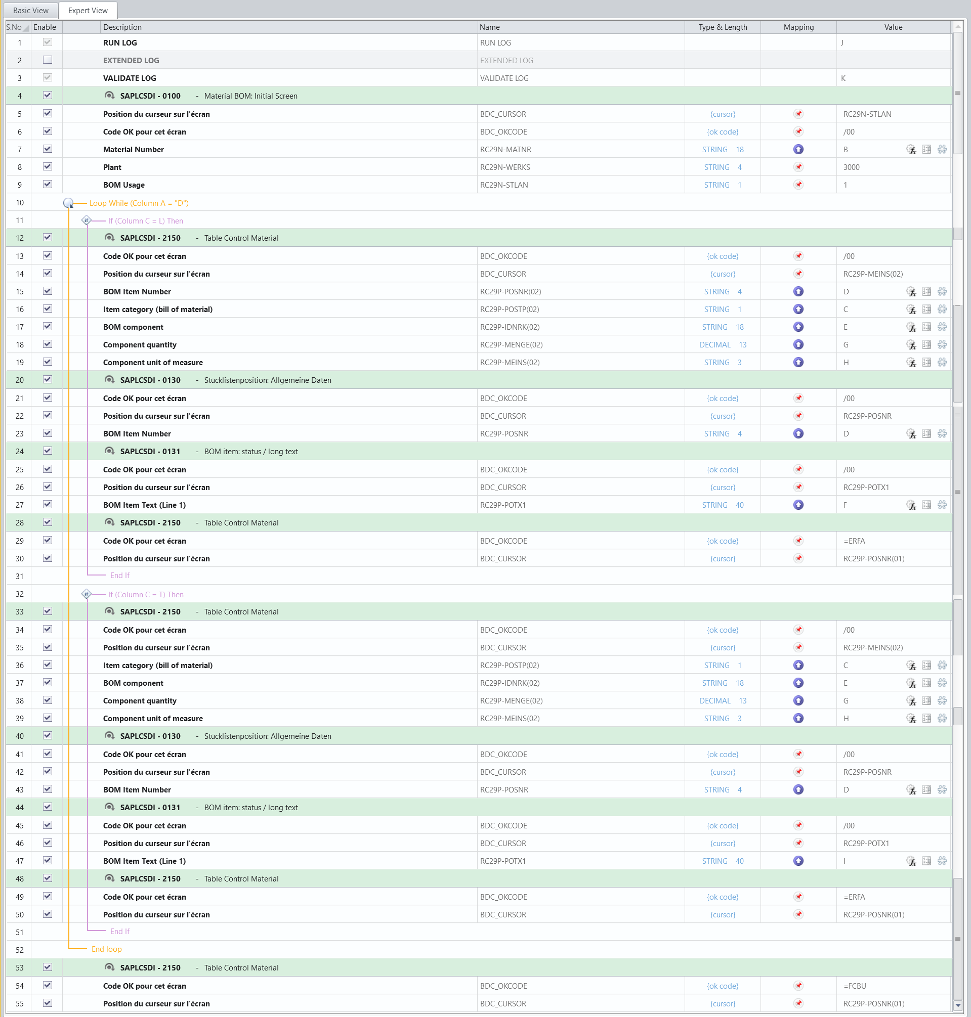 Looping for Item Category Types