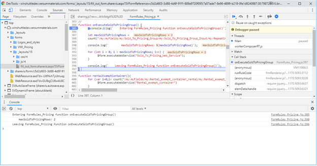 Chrome Debugging Console [2]