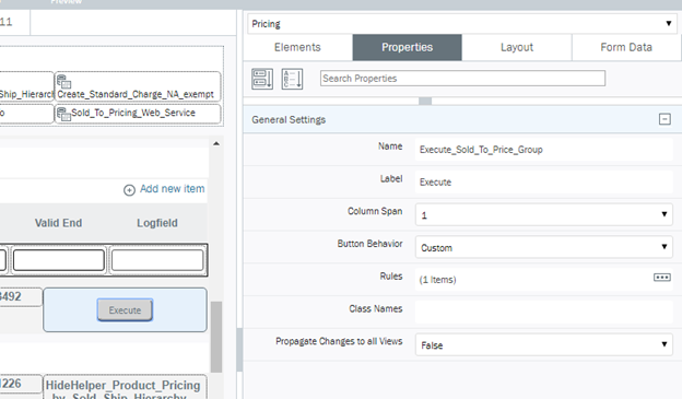 Execute Button Properties