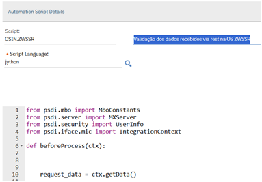 OSIN/OSOUT integration automation script with Rest API | Maximo Open Forum