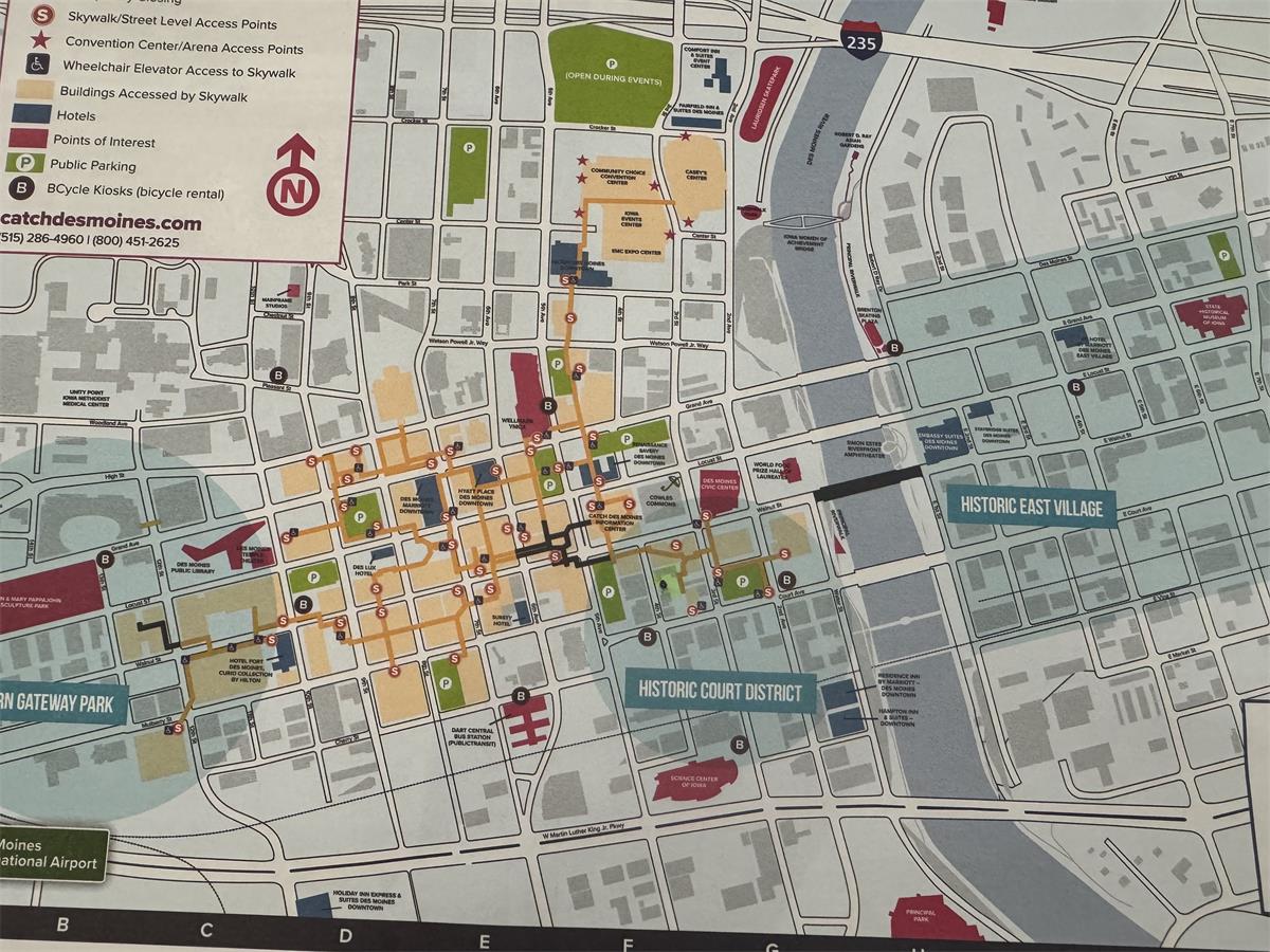 Map of downtown Des Moines 