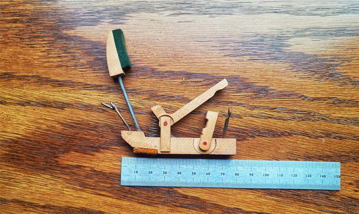 A World War II Steinway Victory Vertical whippen.