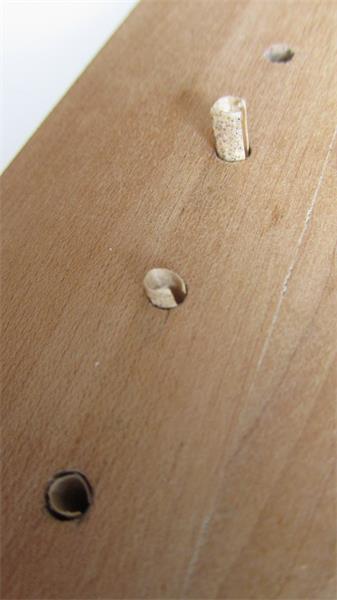 Front Pins Shimmed with Sandpaper - Prep