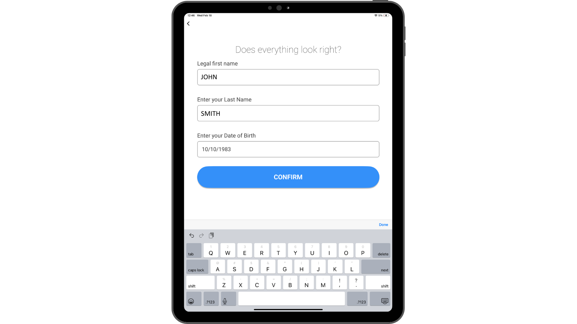 [Name Confirmation on Scan]