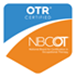 A blue and orange logo  Description automatically generated