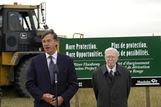 Premier Gary Doer and Mr. Duff Roblin