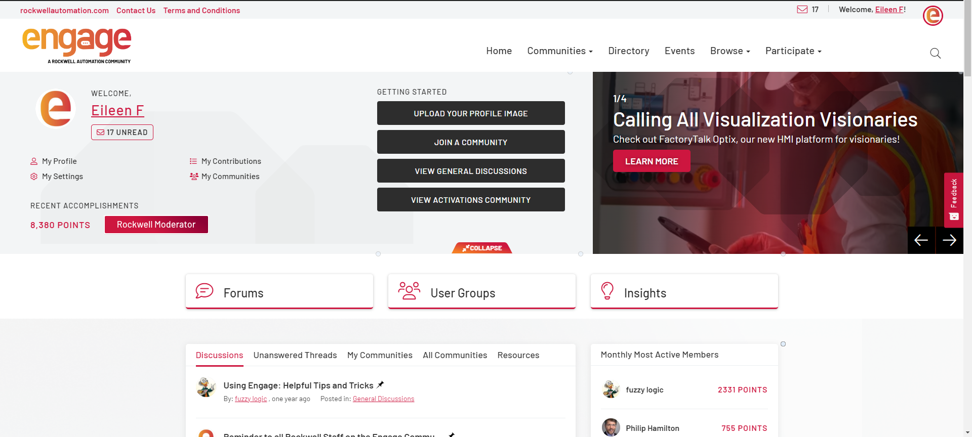 Help/FAQs Engage, A Rockwell Automation Community