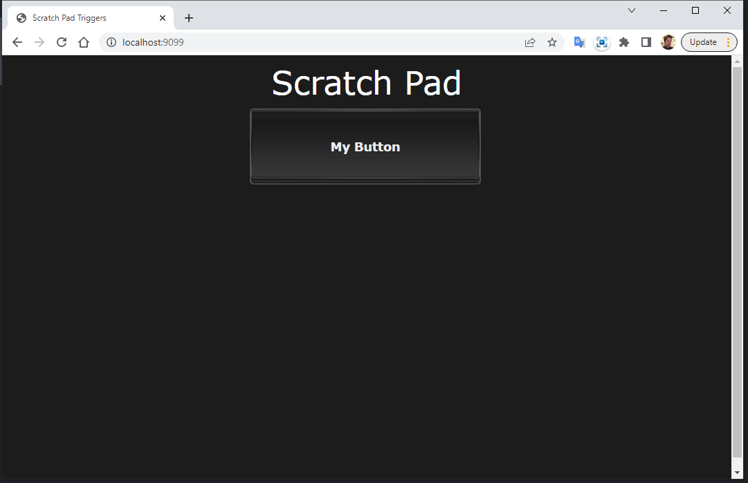 Operating an custom dashboard panel from an web browser Facility Control