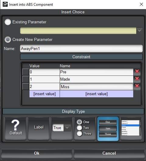 This is my best idea on how to make a penalty kick dashboard parameter.