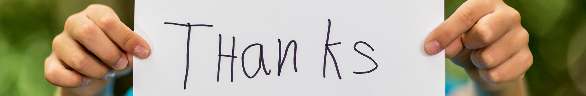 thank you banner