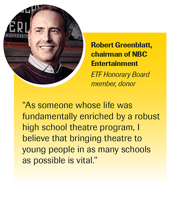 Robert Greenblatt, chair of NBC Entertainment and ETF Honorary board member Robert Greenblatt, chair of NBC Entertainment and ETF Honorary board member