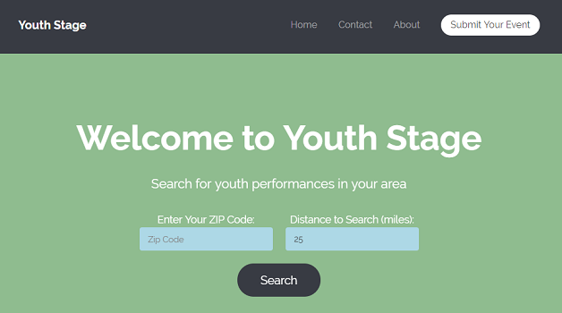 YouthStage.org home page