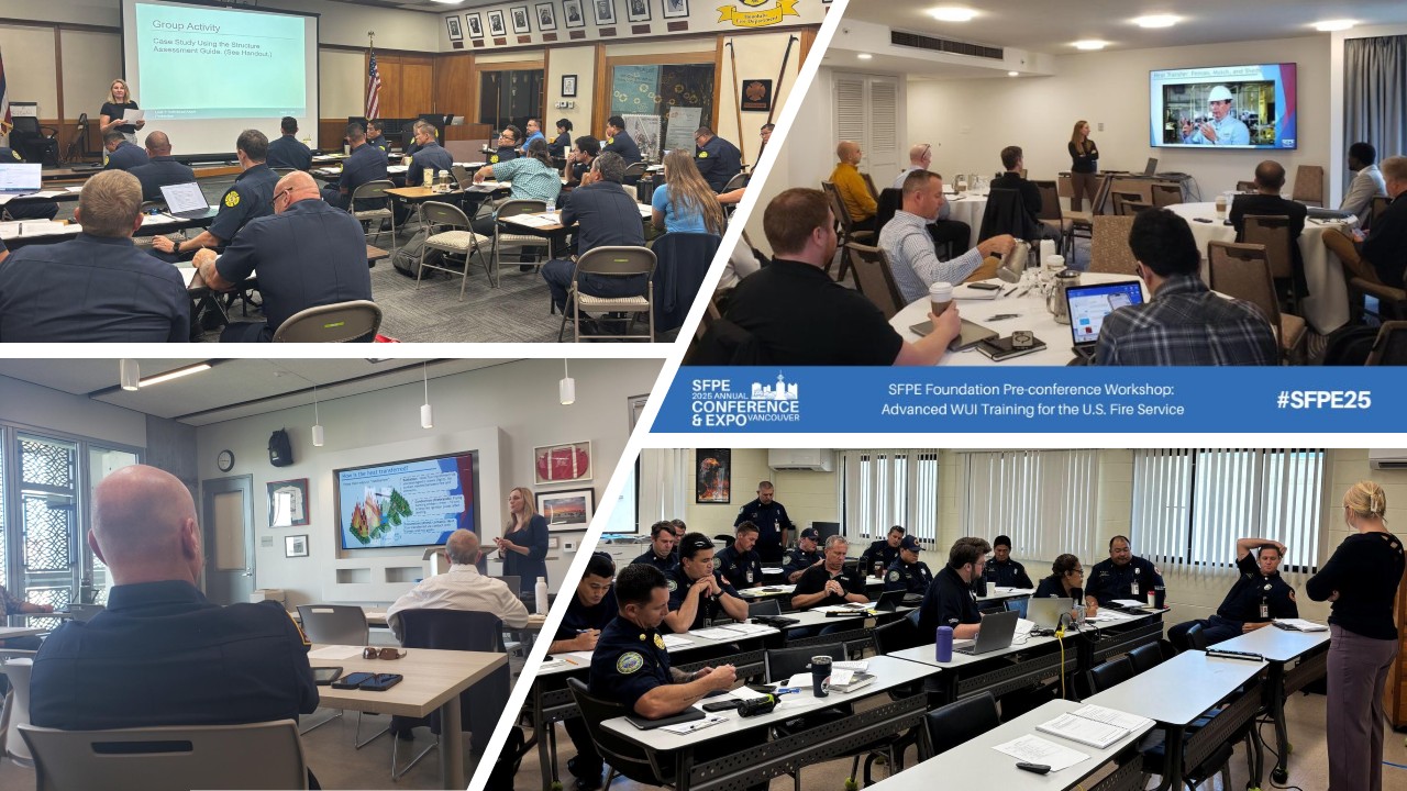 Collage of students attending WUI Training.