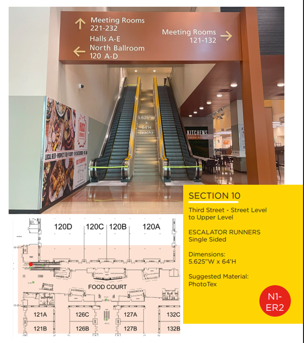 Escalator Runners — Third Street, street to upper level