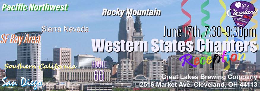 Banner for the 2019 SLA Western Chapters Reception