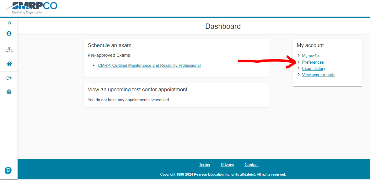 Fw Pearson VUE dashboard All Member Open Forum