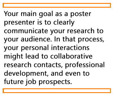 Quote about the main goal of poster presentations