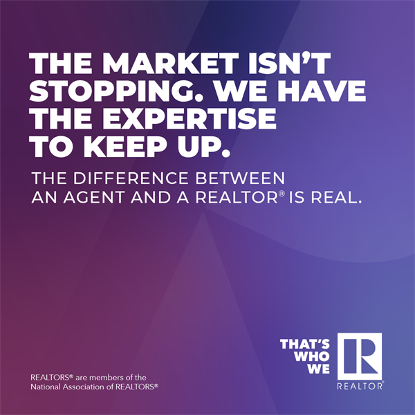 National association of Realtors, That's who we R campaign Pink Graphic 