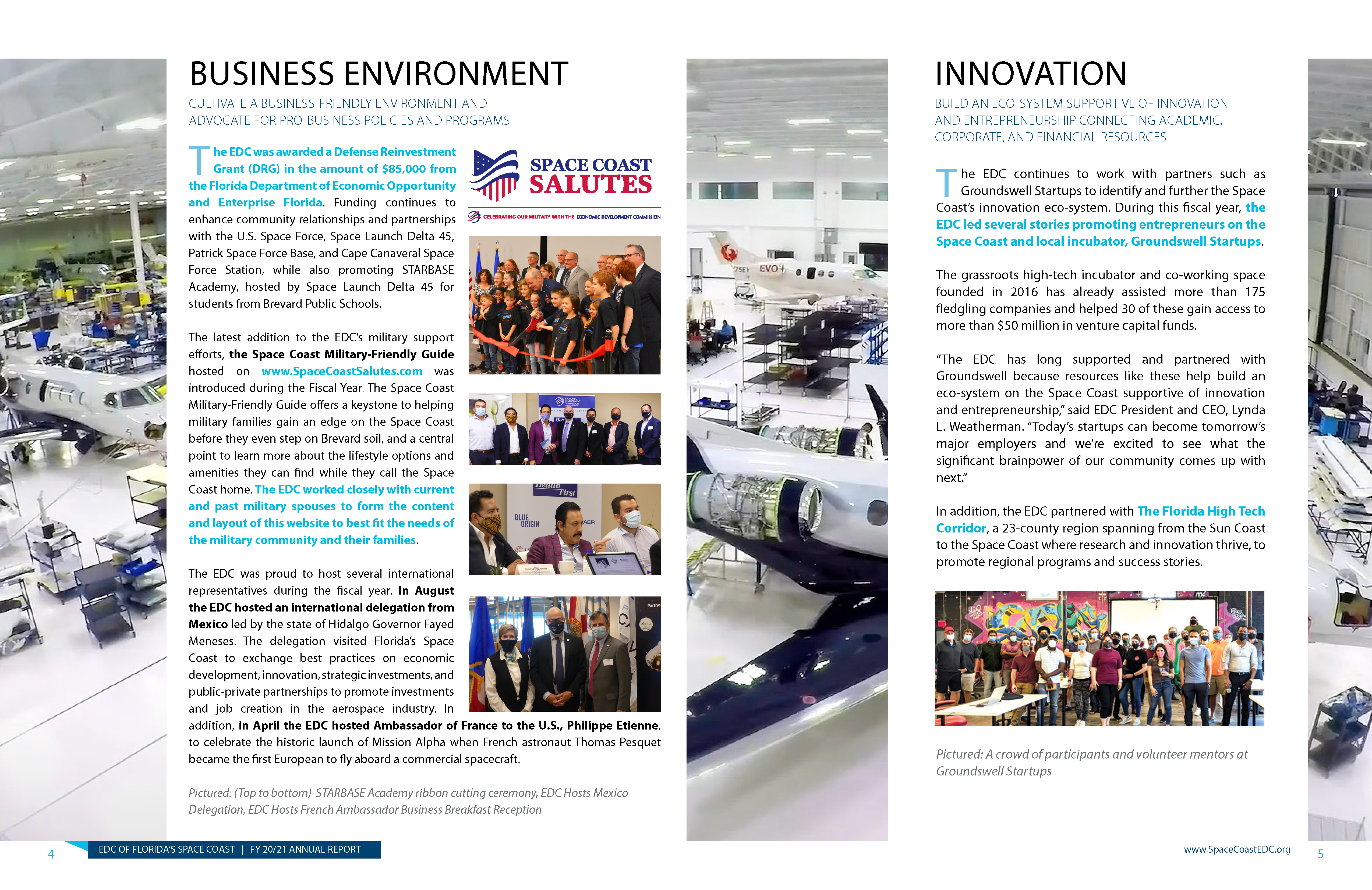 EDC FL Space Coast Annual Report Fiscal Year 2020/2021 page 2-3