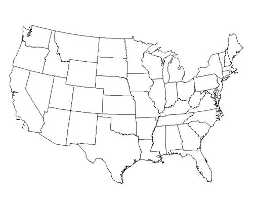 Map view of United States Map view of United States