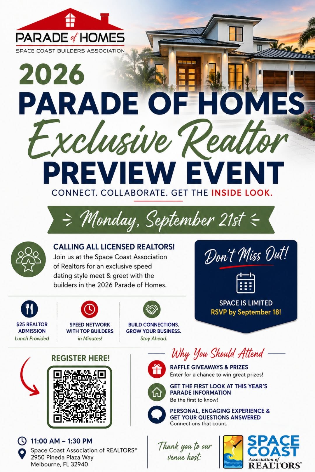 Parade of homes event flyer