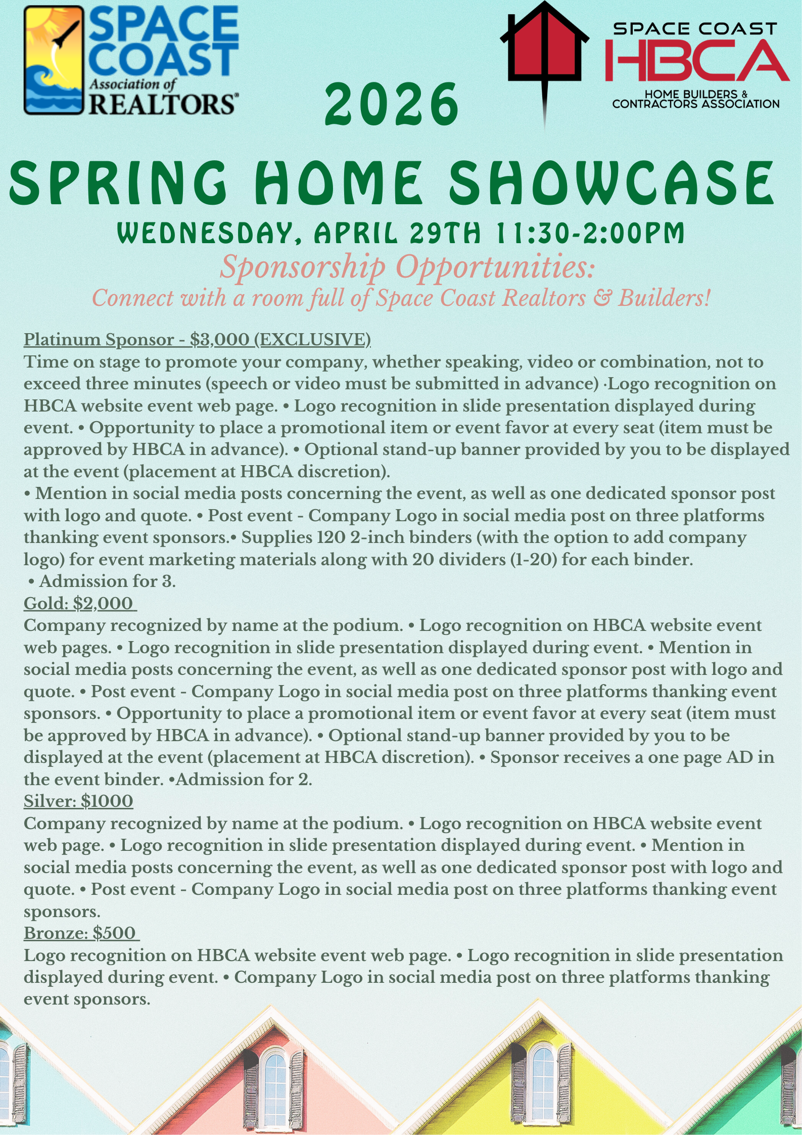 Spring Showcase Sponsorship Opportunities