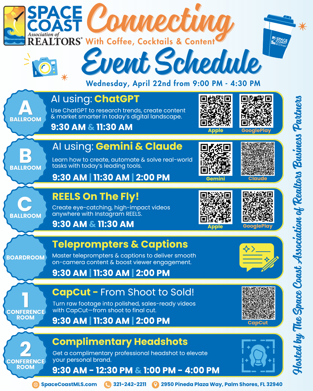 Event Flyer: Connecting with Coffee, Cocktails & Content