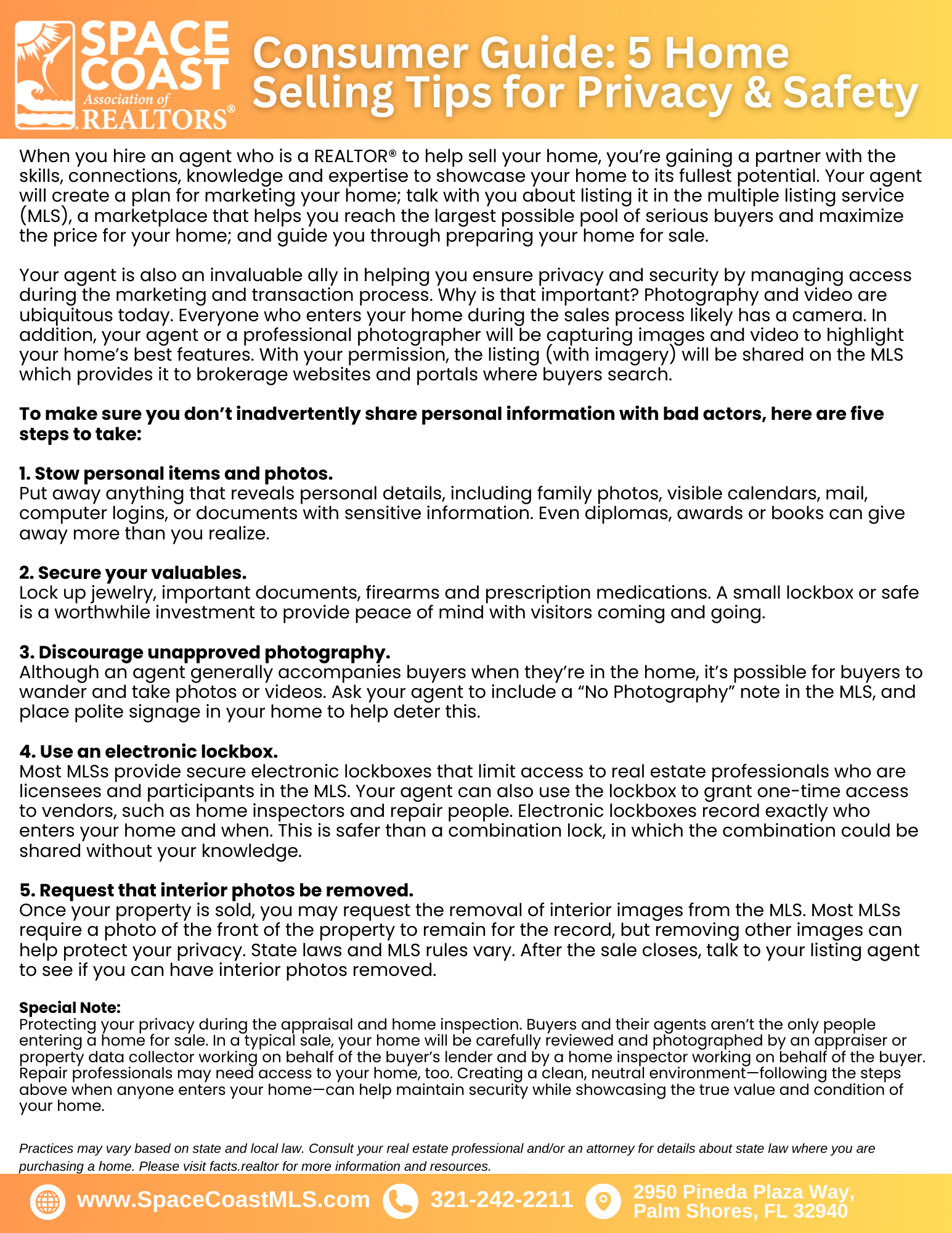 Consumer Guide: 5 Safety tips to selling your home