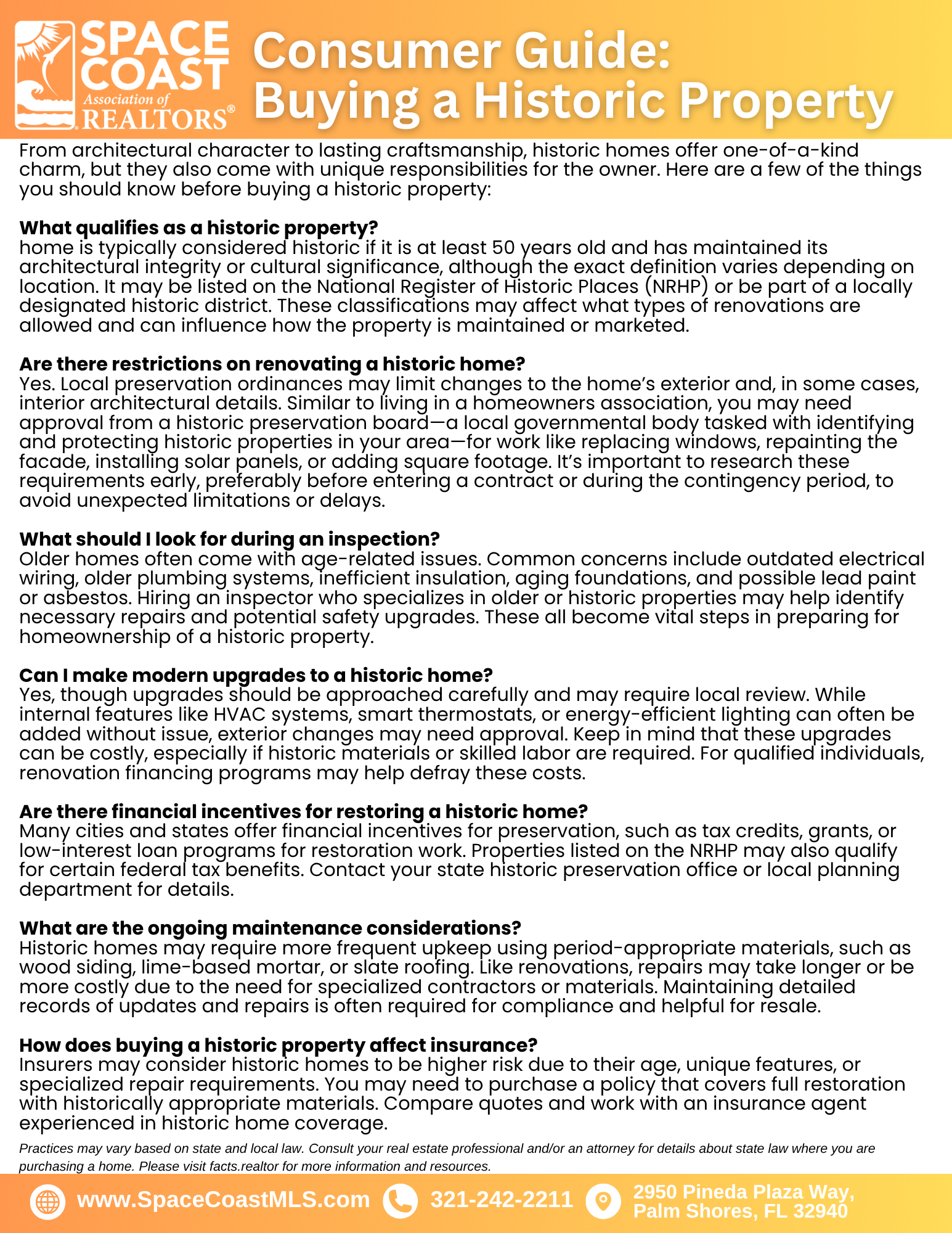 Consumer Guide: Buying a historic home