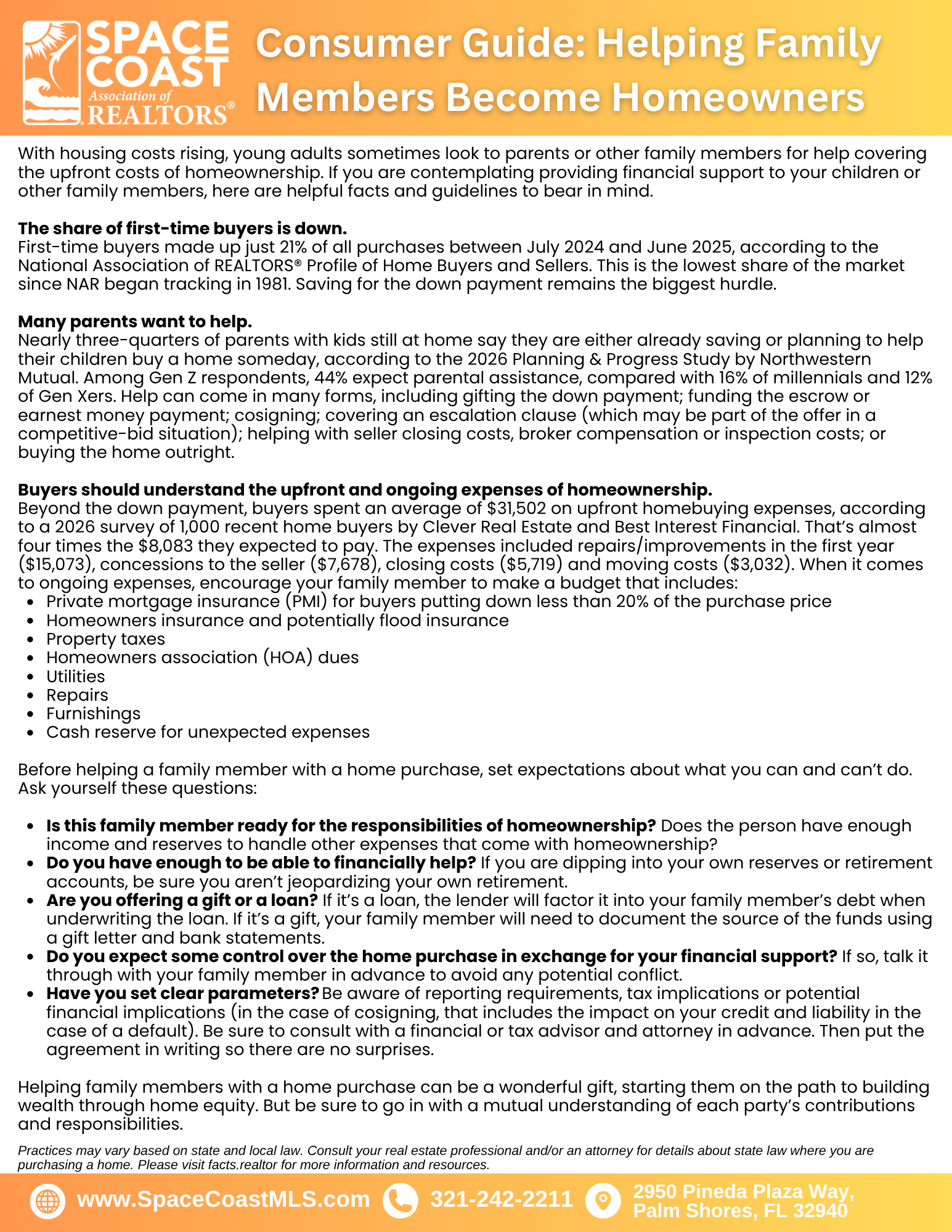 Consumer Guide: Helping Homeowners
