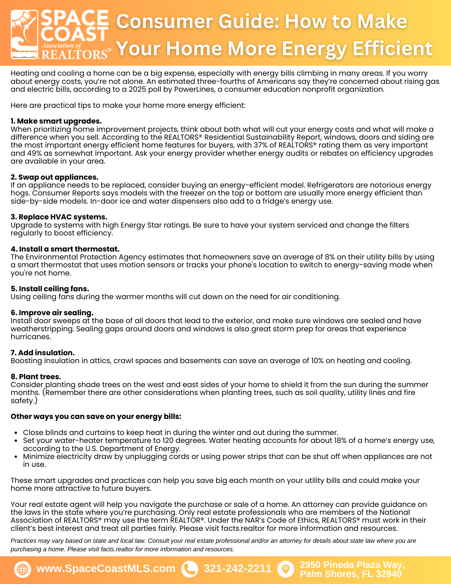 Consumer Guide: How to Make Your Home More Energy Efficient