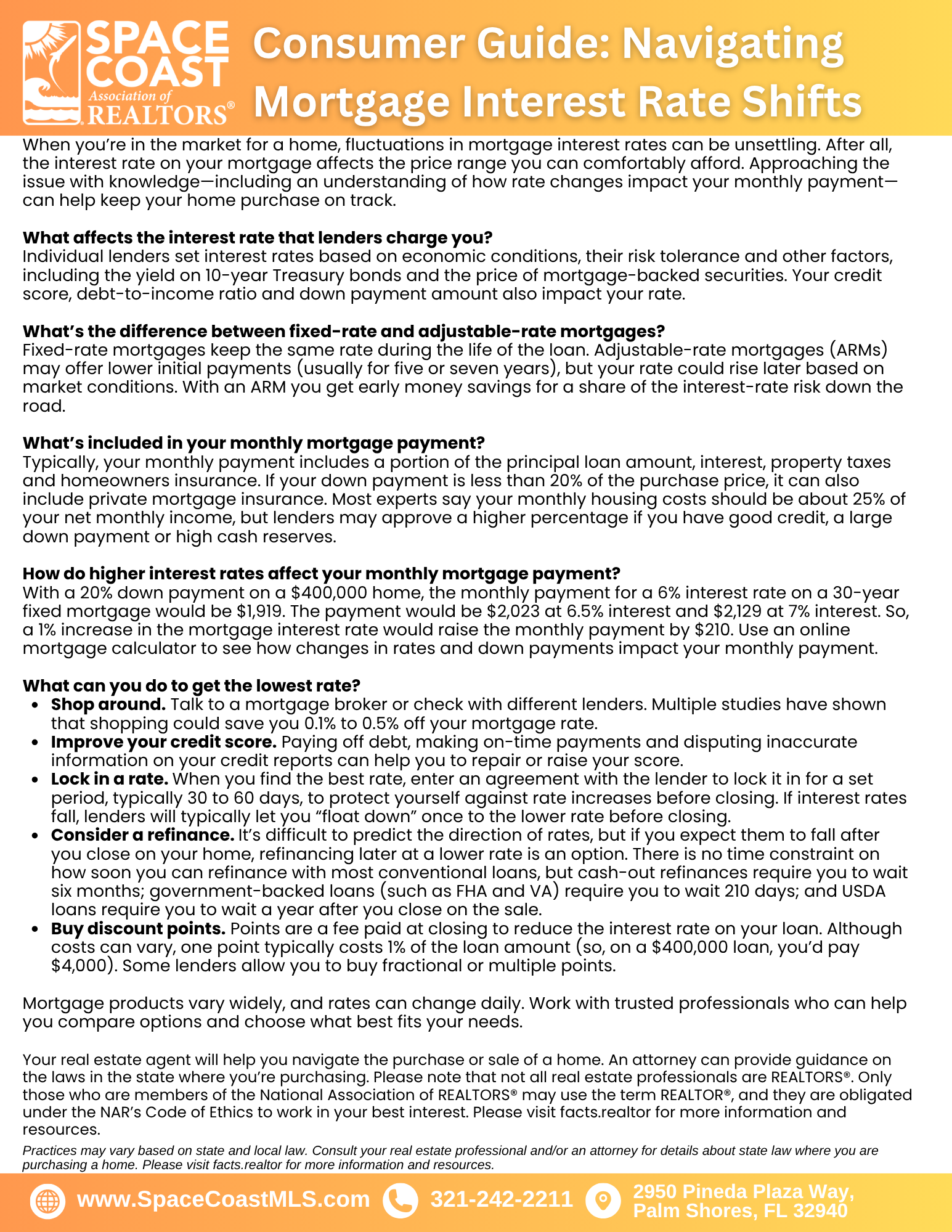 Consumer Guide: Mortgage Interest Rate Shifts