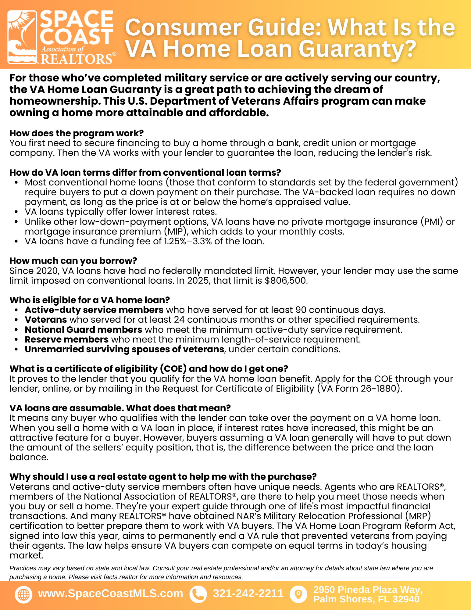Consumer Guide: What Is the VA Home Loan Guaranty?