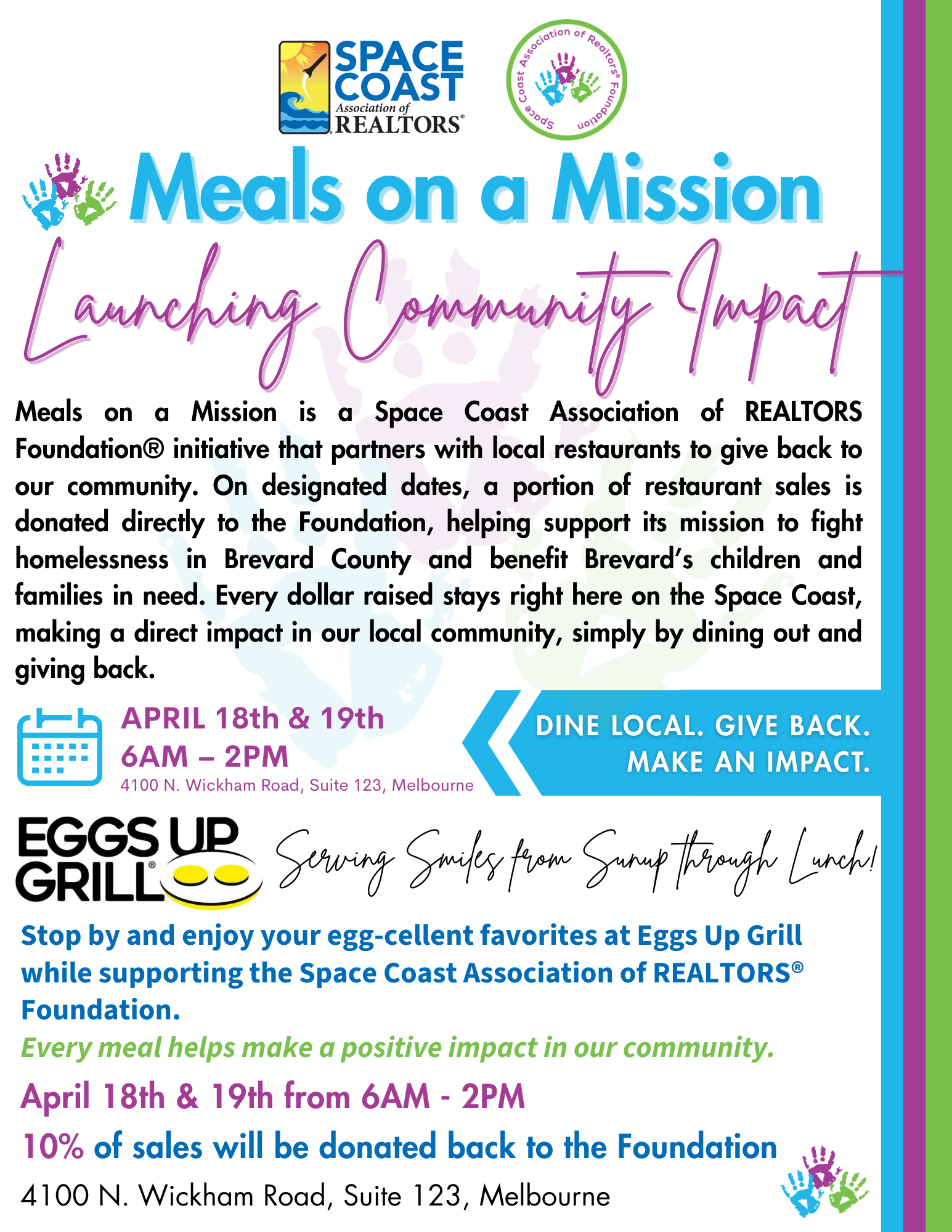 Meals on a Mission Eggs Up Grill Flyer