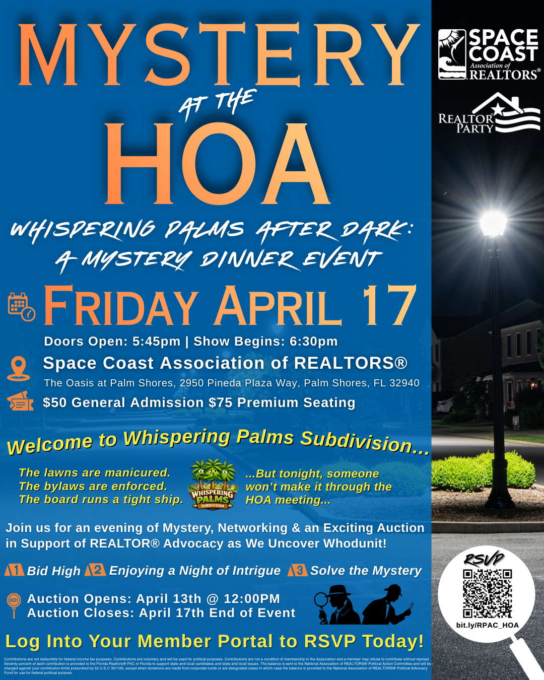 RPAC EVENT FLYER: MYSTERY AT THE HOA