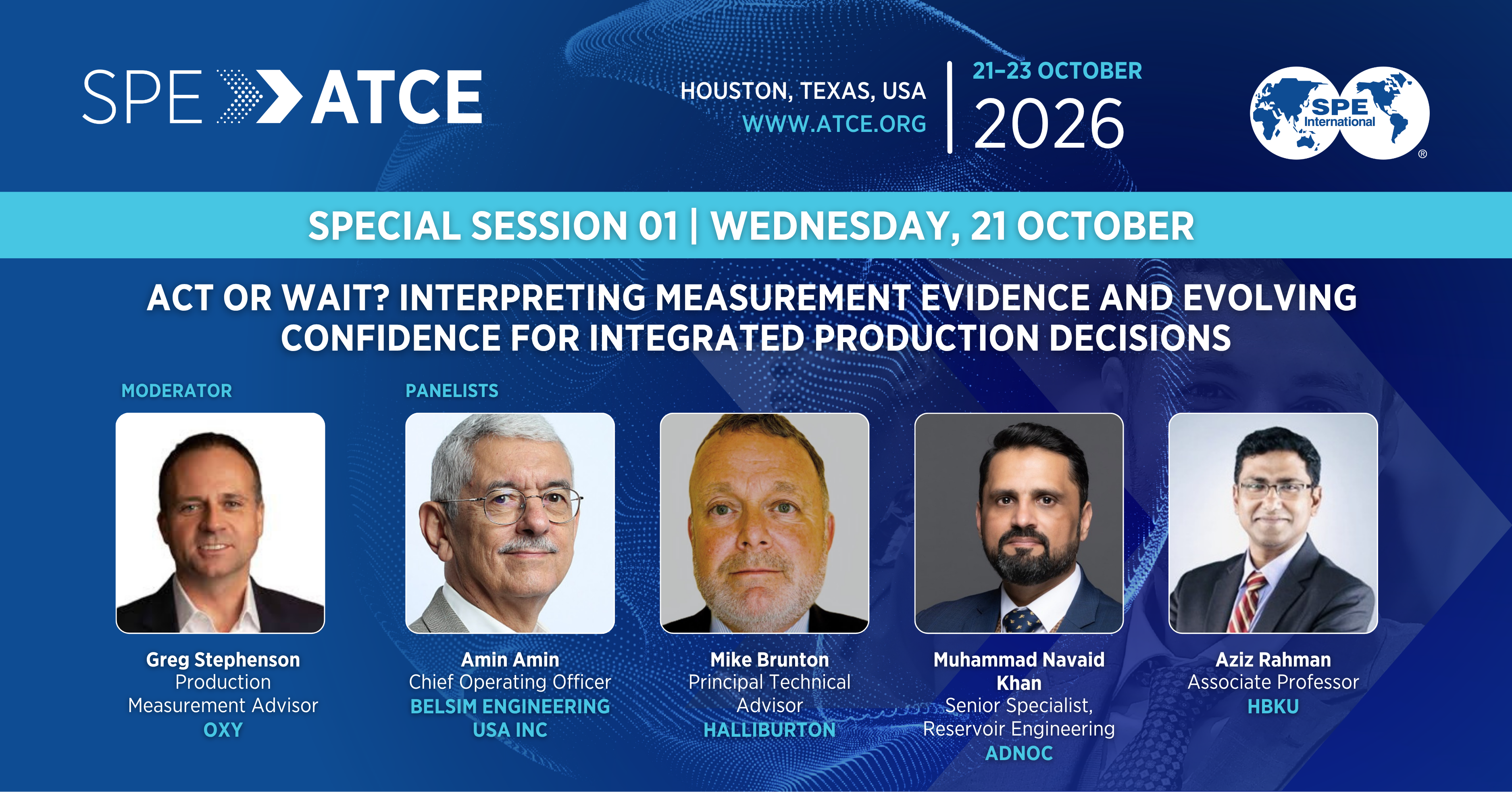 ATCE 2026 Act or Wait special session speakers